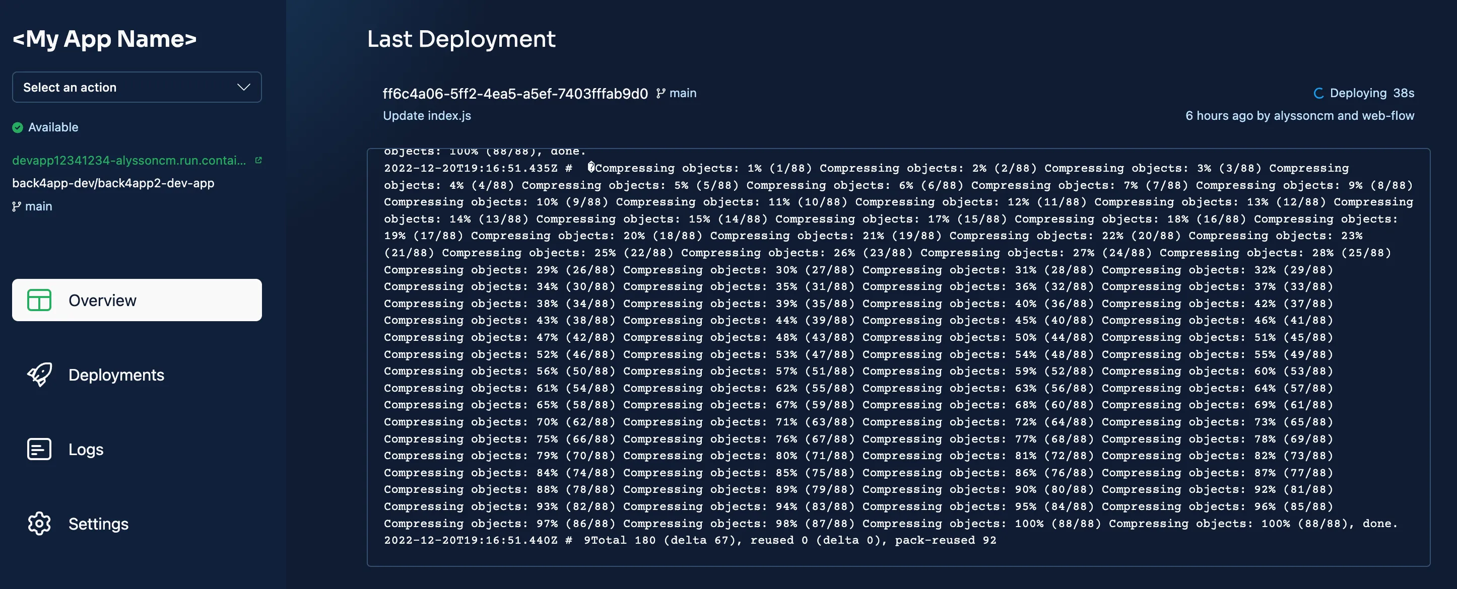 Back4app Containers: App Overview Back4app Containers: App Overview
