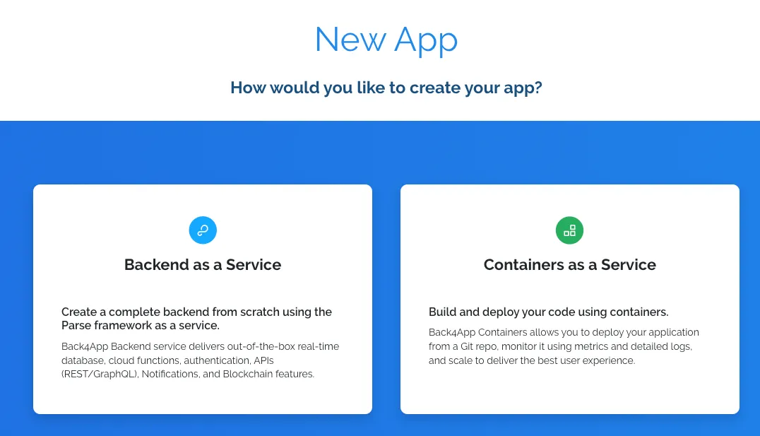 Select what you want: Backend or Container ? Select what you want: Backend or Container ?