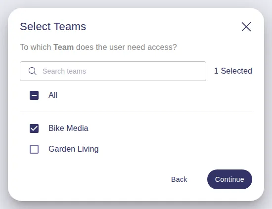 Step Select Teams