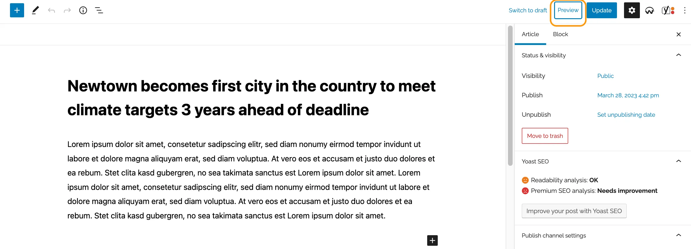 Article view