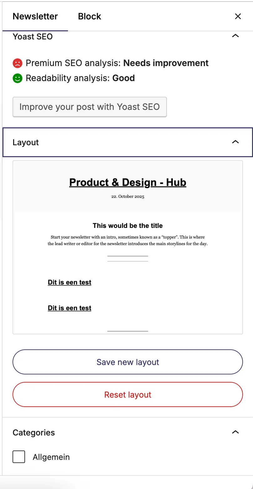 Save Layout