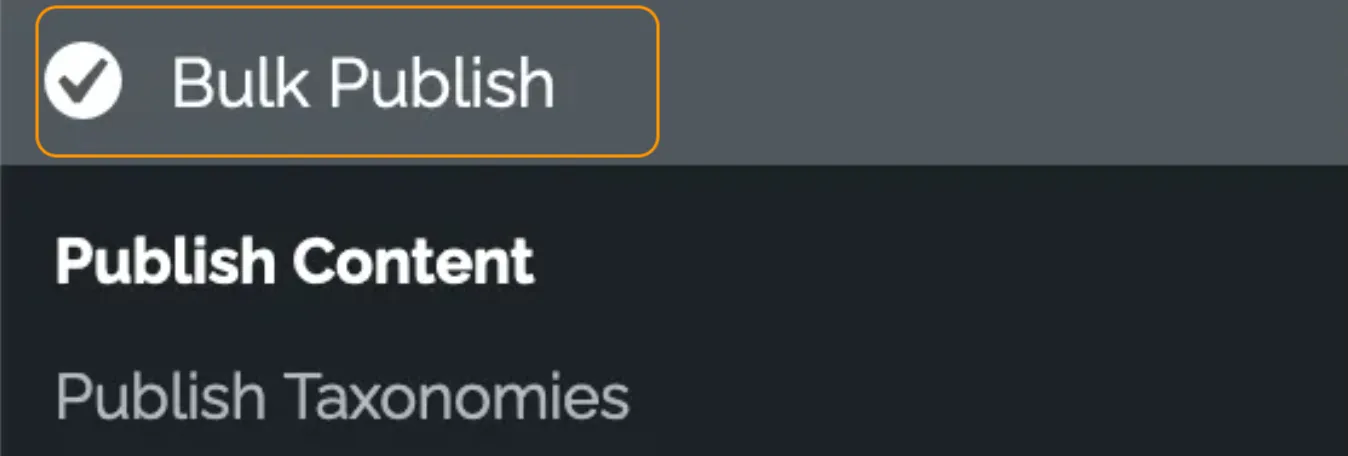 On the left side menu in Purple Hub, click on Bulk Publish