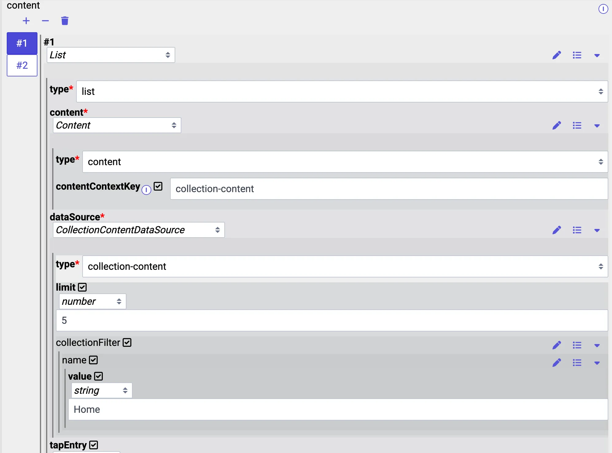 Sample Configuration on Builder