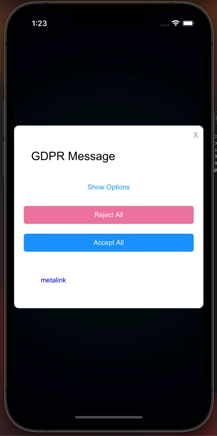 Consent screen in Purple App