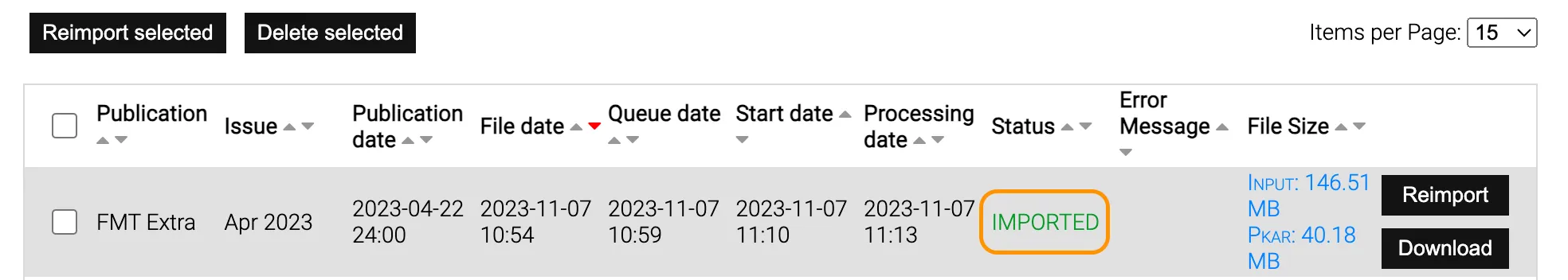 Status Imported in Monitoring Server Status Imported in Monitoring Server