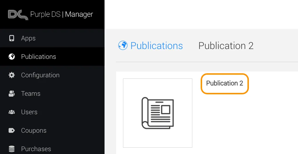 Name of the Publication in Purple Manager Name of the Publication in Purple Manager