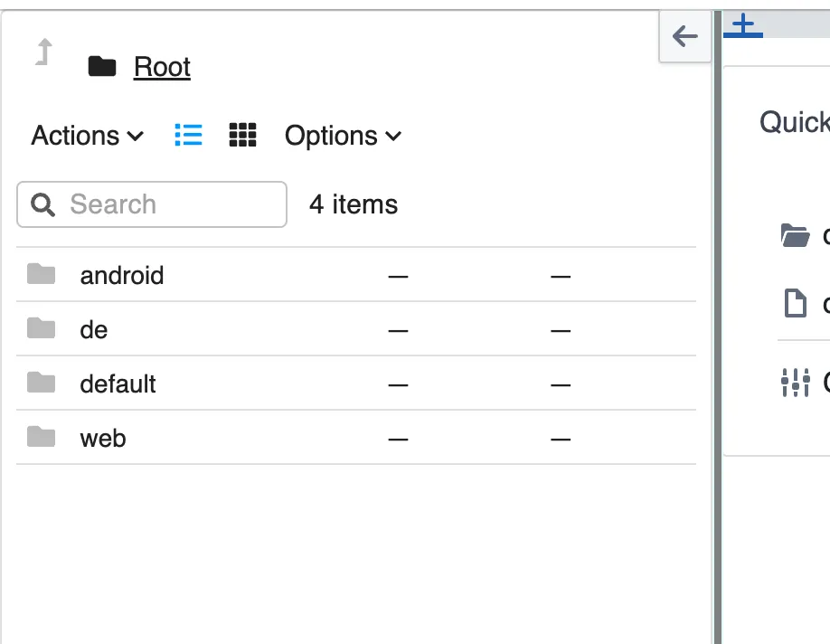 Explorer showing default and specific folders