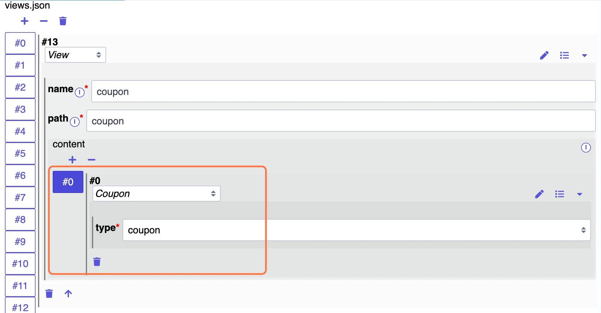 Change the content to 'Coupon'