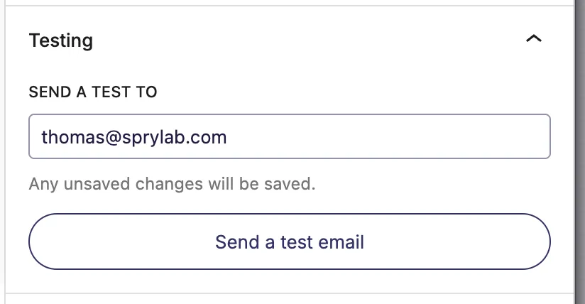 testing email testing email