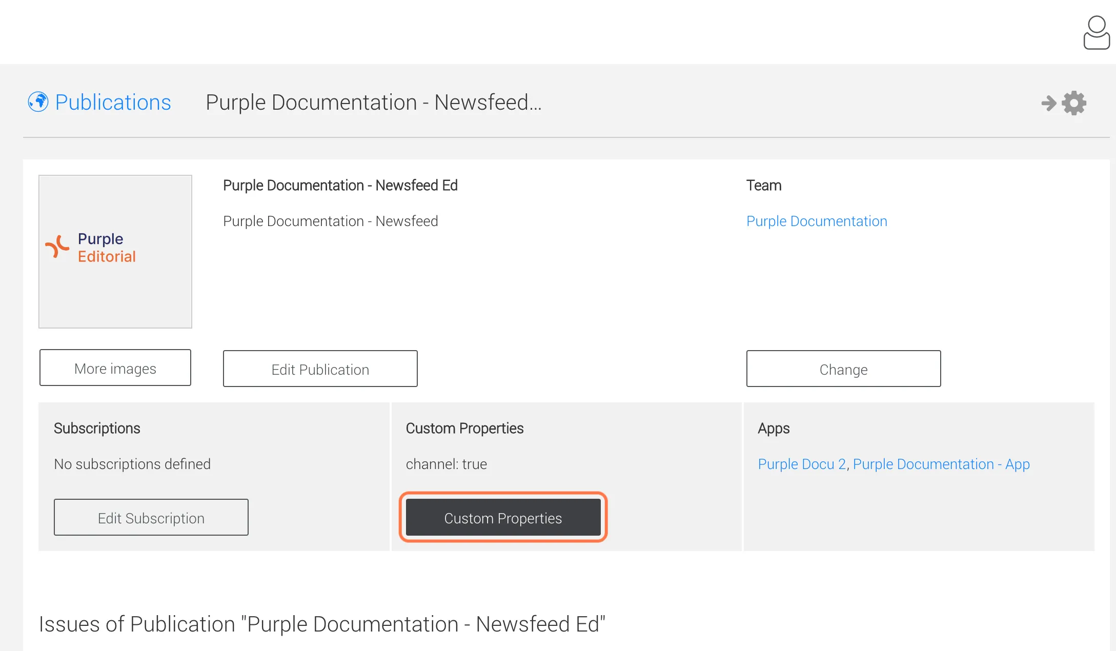 Click on 'Custom Properties'