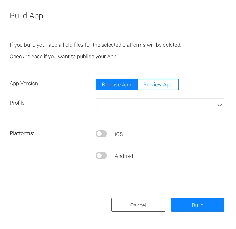 Build App Dialogue