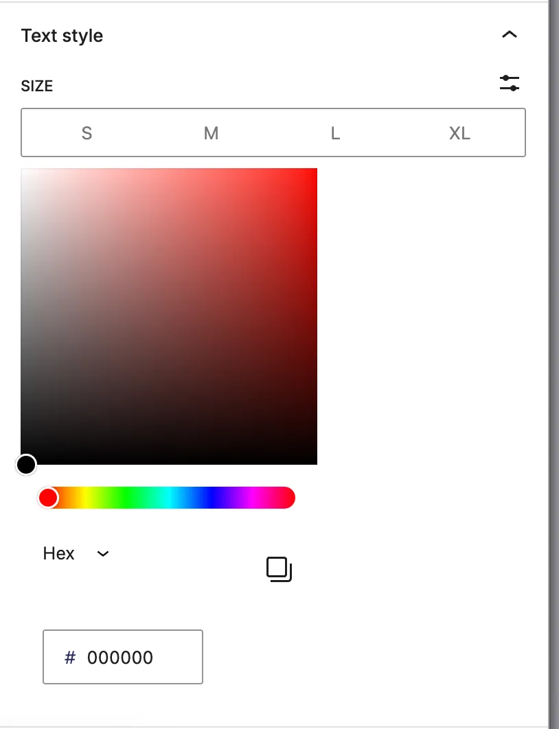 text style