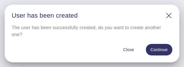 Step User has been created