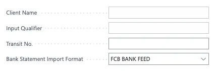 Select FCB BANK FEED