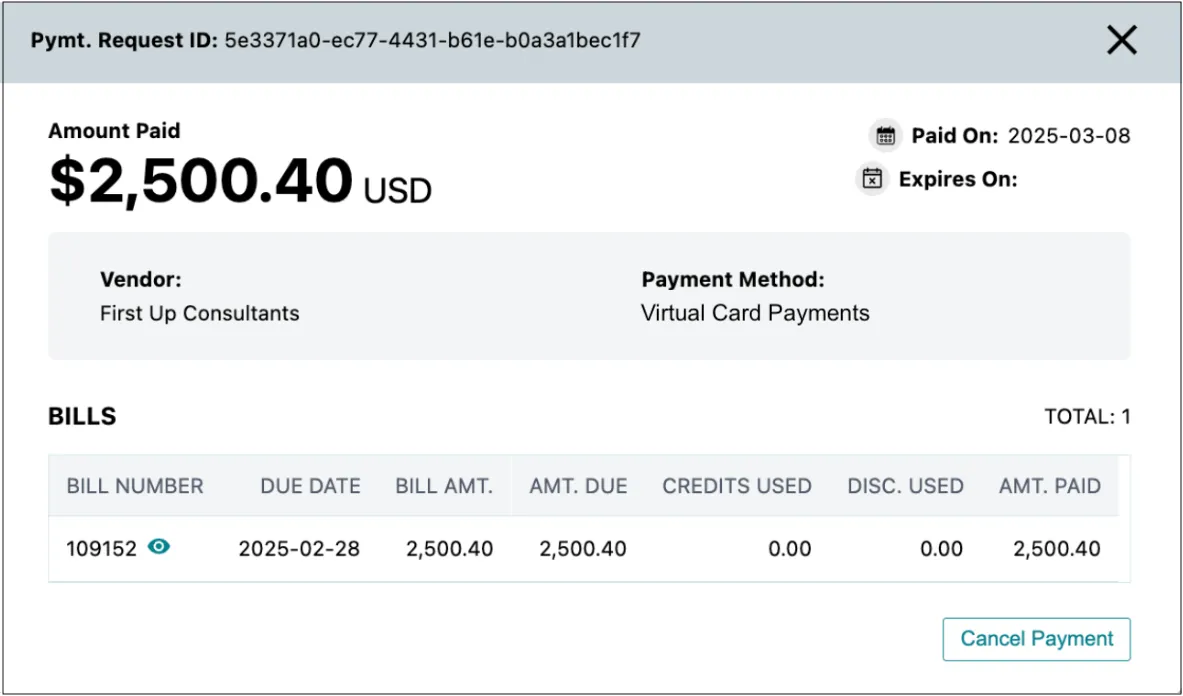 Payment Details