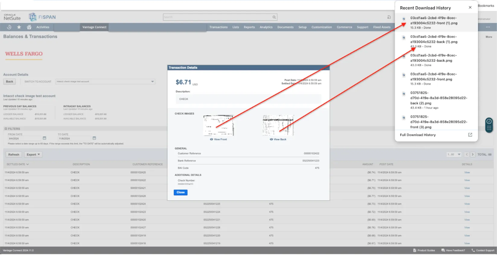 Transaction Details - select the thumbnail image Transaction Details - select the thumbnail image