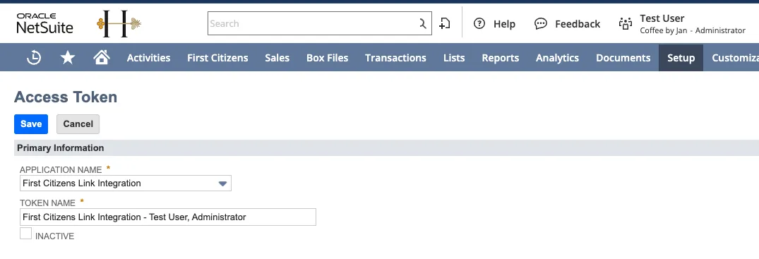 Save Access Token Save Access Token