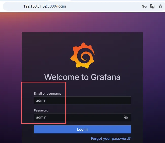 First Login to Grafana First Login to Grafana