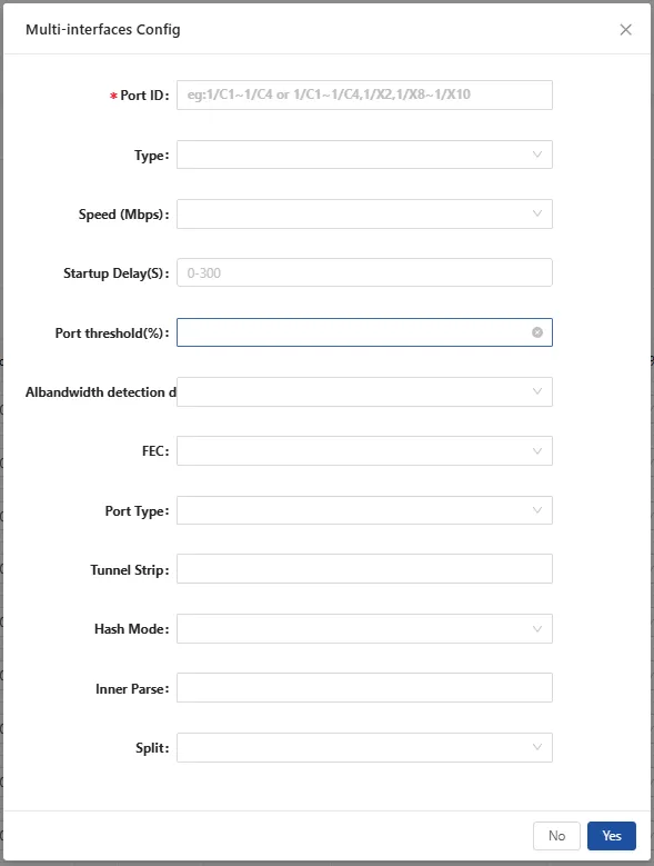 Port Batch Configuration Port Batch Configuration