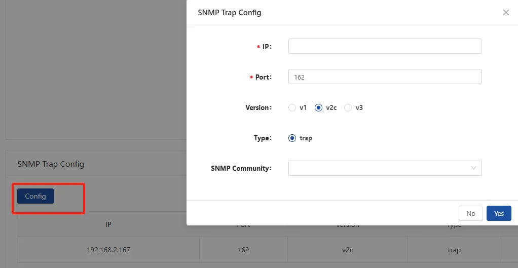 SNMP Trap related configuration SNMP Trap related configuration