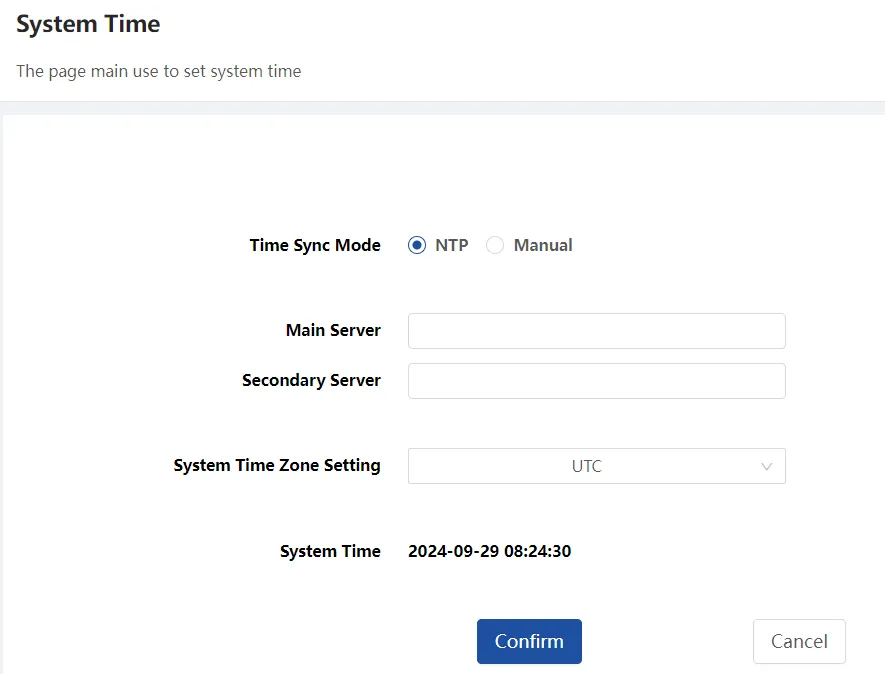 NTP Time Synchronization NTP Time Synchronization