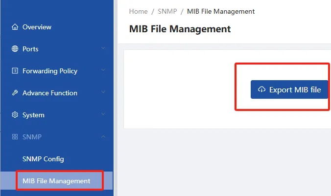 mib file export mib file export
