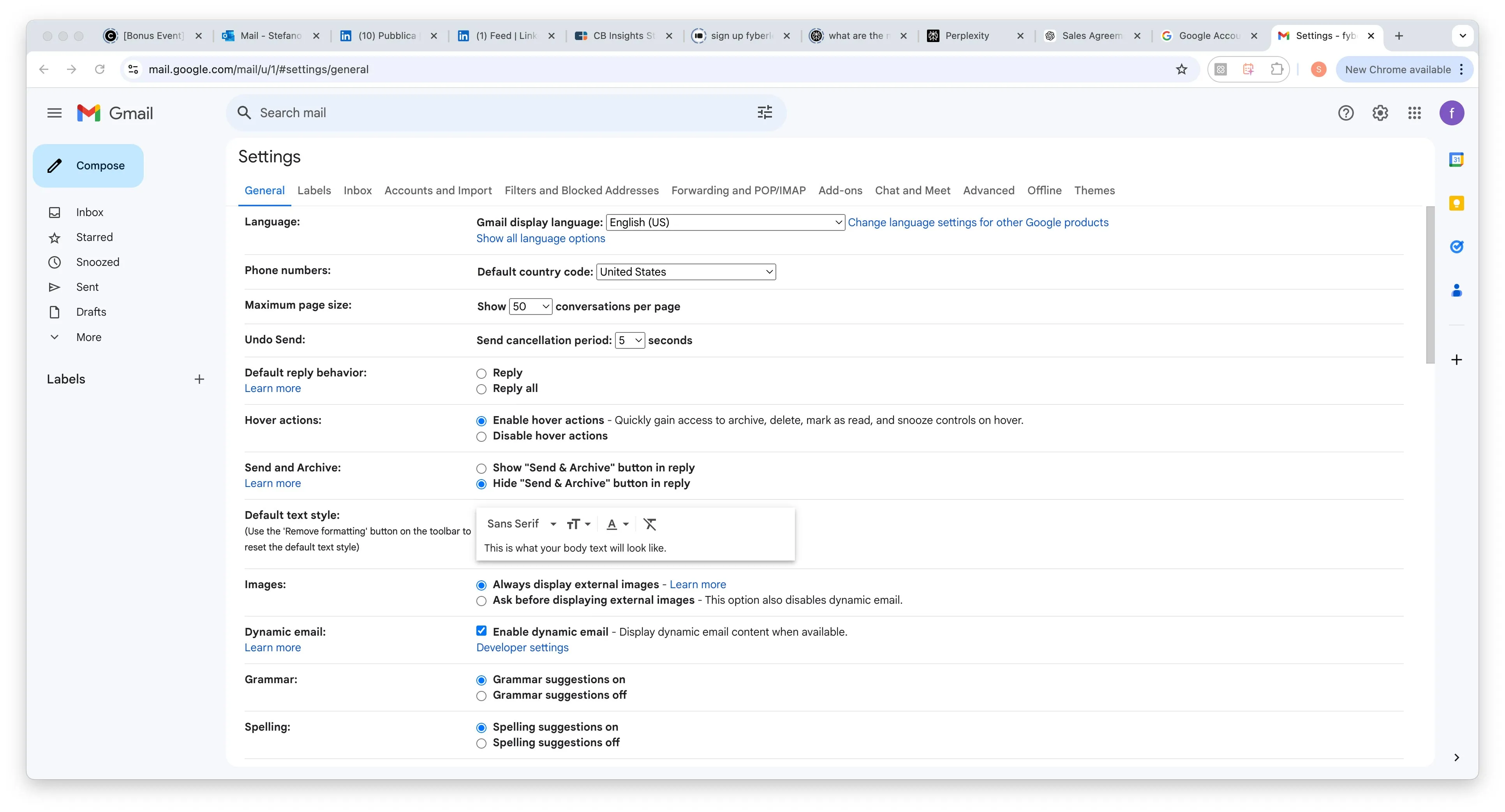 Inside the Google account settings. Inside the Google account settings.