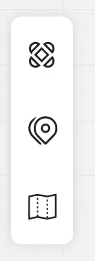 Vertical menu bar located inside a LiveMap. Vertical menu bar located inside a LiveMap.