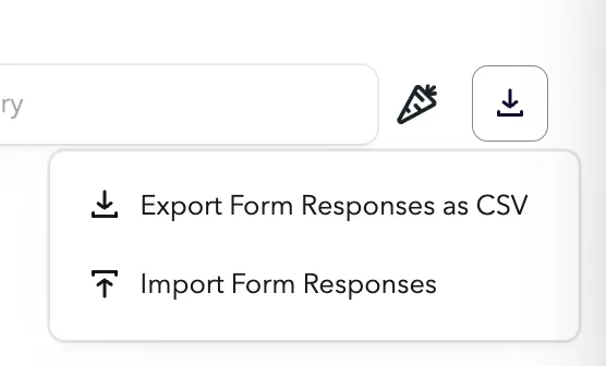 Import Form Response Button