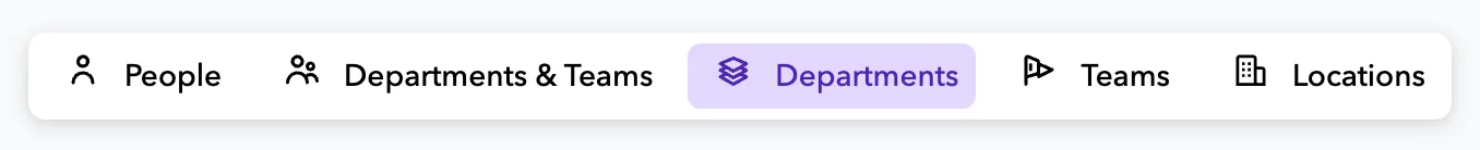 Org chart type switcher
