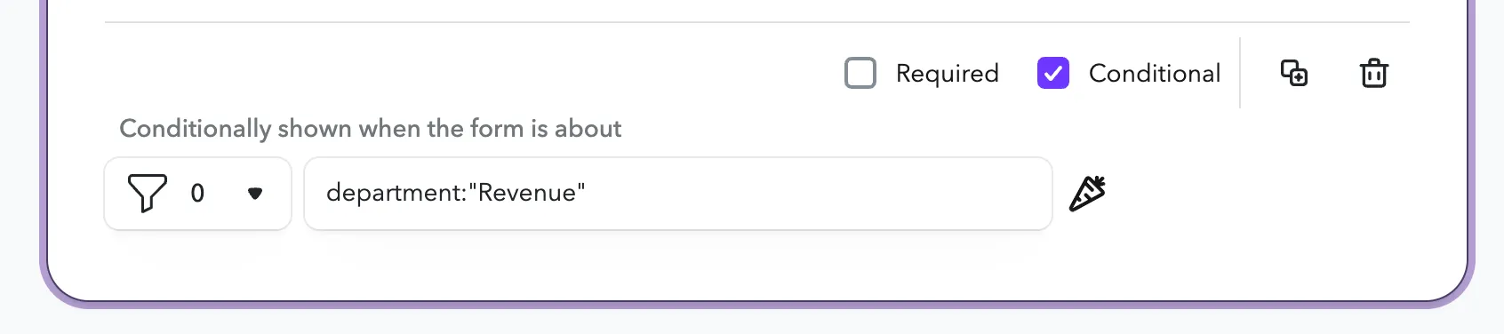 Conditional filter Conditional filter