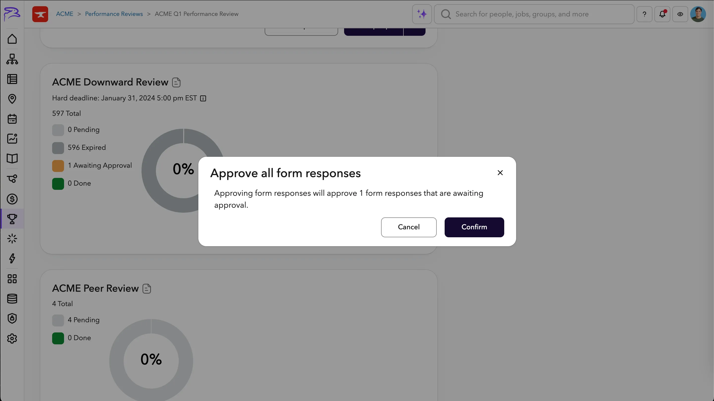 Approve all form responses confirmation